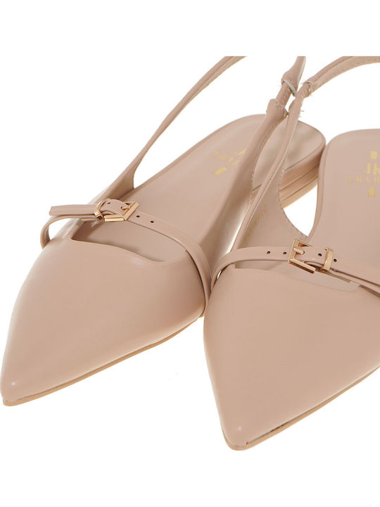 Capodarte Damen Ballerinas Slingback Beigen