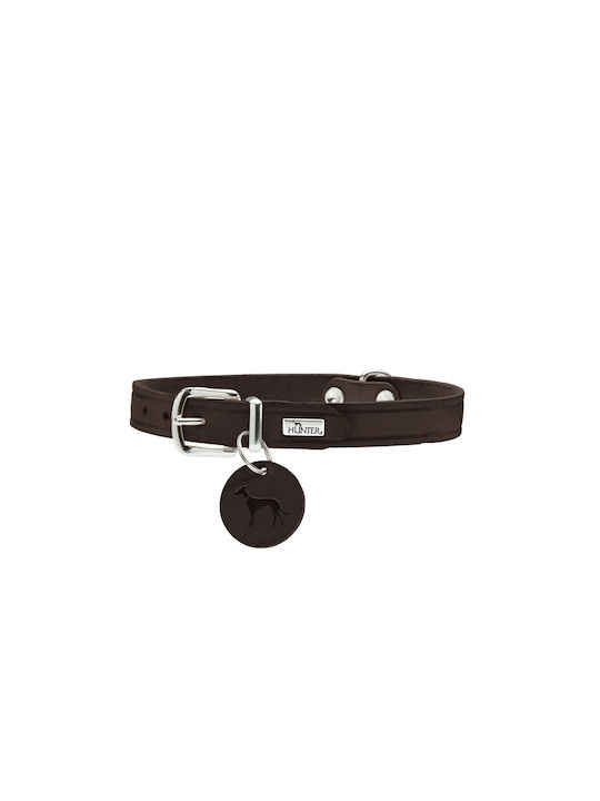 Hunter Aalborg Dog Collar in Brown color Small