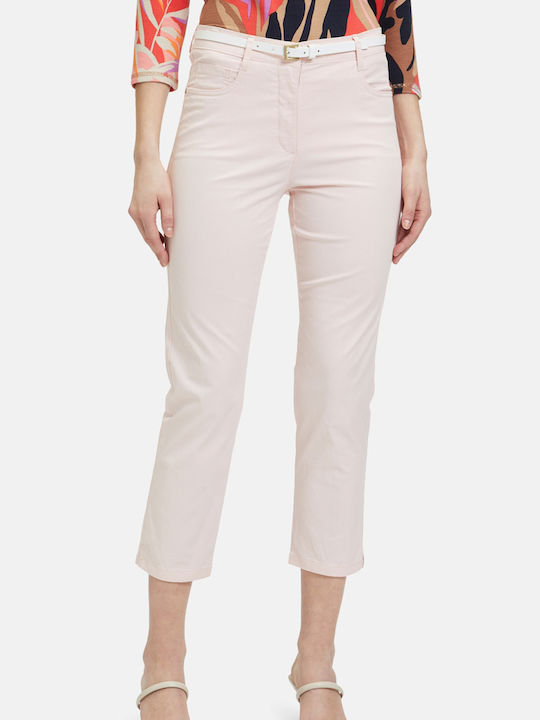 Betty Barclay Women's Cotton Trousers in Slim Fit Lightpink