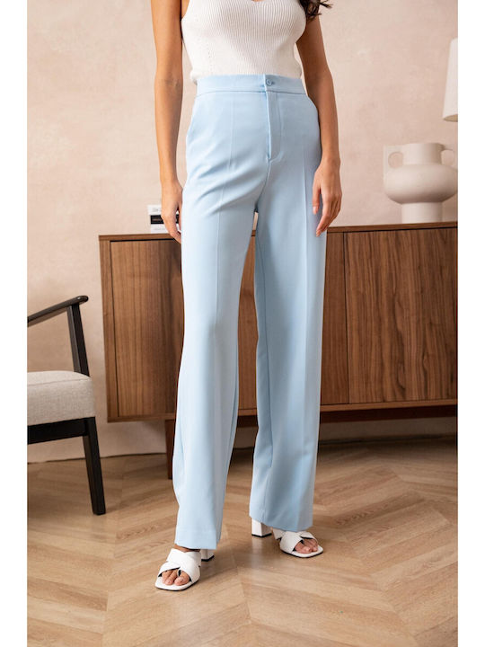 Bon Damen Stoff Hose Sky Blue