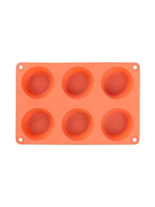 Formă de Patiserie pentru Cupcakes/Muffins din Silicon 6 Locuri 23.7x16x3buc 1buc