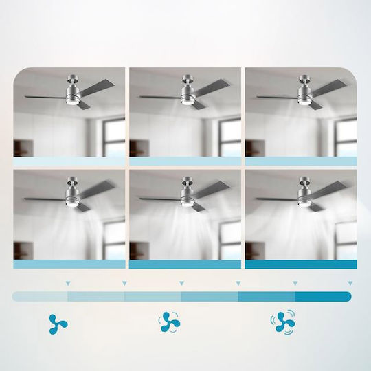 Cecotec EnergySilence Aero 4850 Style Ανεμιστήρας Οροφής 122cm με Φως Ασημί