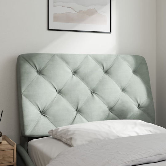 vidaXL Bed Headboard made of Fabric Light Gray 6x48cm