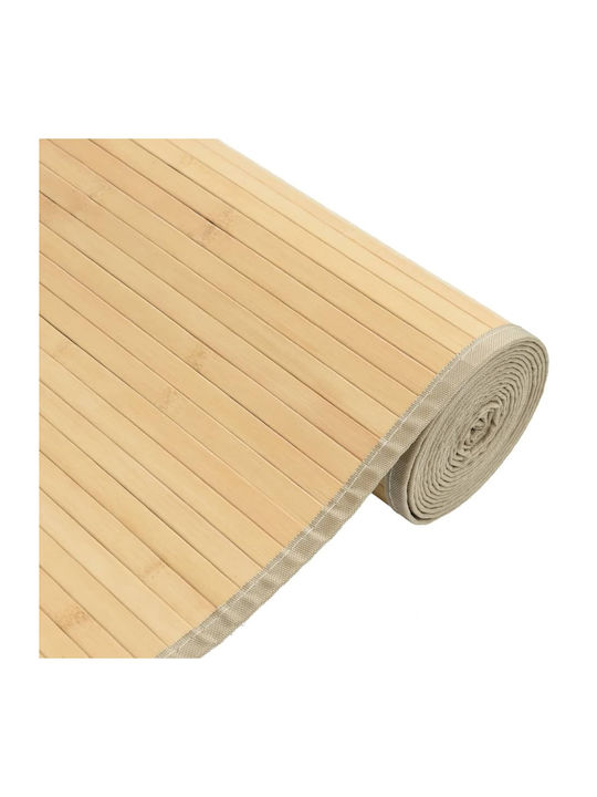 vidaXL Kitchen Mat Runner with Anti-slip Underlay Beige 80x400εκ.