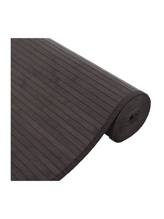 vidaXL Kitchen Mat Runner with Anti-slip Underlay Dark Brown 80x300εκ.