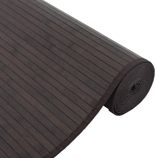 vidaXL Kitchen Mat Runner with Anti-slip Underlay Dark Brown 80x1000εκ.