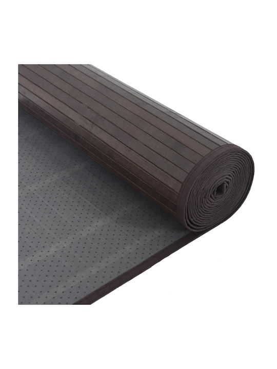 vidaXL Kitchen Mat Runner with Anti-slip Underlay Dark Brown 80x300εκ.