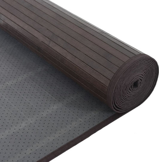 vidaXL Kitchen Mat Runner with Anti-slip Underlay Dark Brown 80x1000εκ.