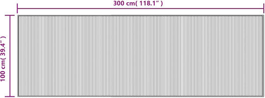 vidaXL Rectangular Kitchen Mat with Anti-slip Underlay Dark Brown 100x300εκ.