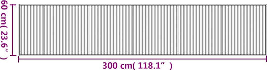 vidaXL Küchenmatte für den Flur mit rutschfestem Unterlage Natural - 60x300εκ.