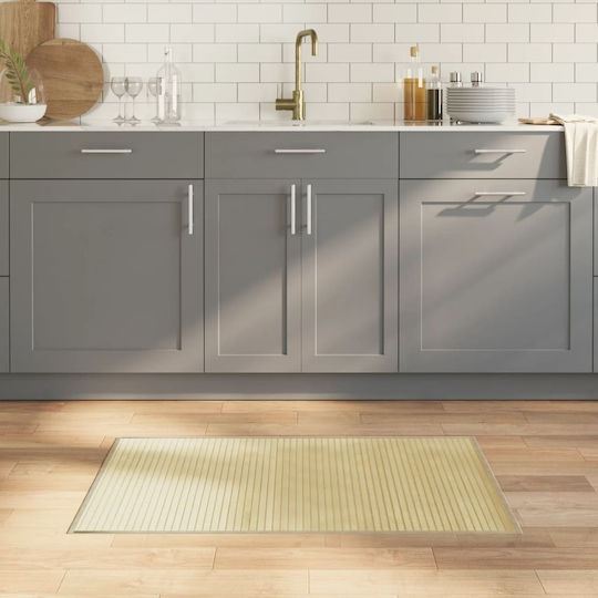 vidaXL Kitchen Mat Runner with Anti-slip Underlay Natural 60x100εκ.
