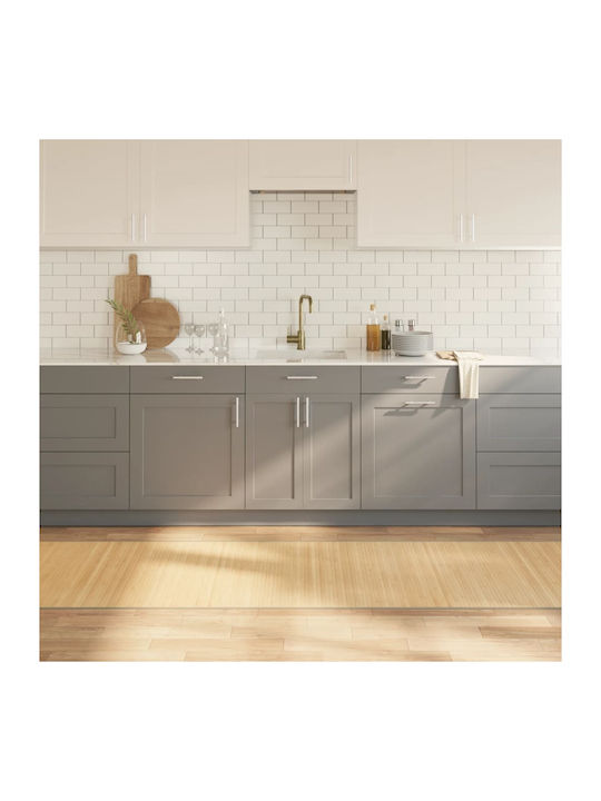 vidaXL Kitchen Mat Runner with Anti-slip Underlay Beige 80x400εκ.