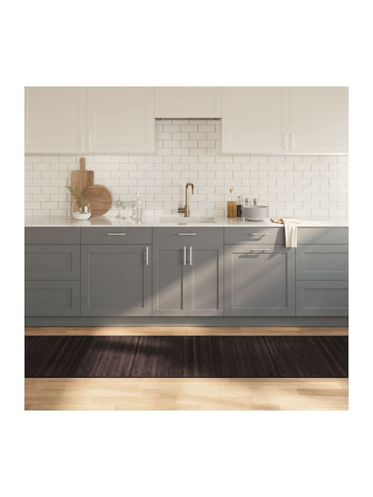 vidaXL Kitchen Mat Runner with Anti-slip Underlay Dark Brown 80x500εκ.