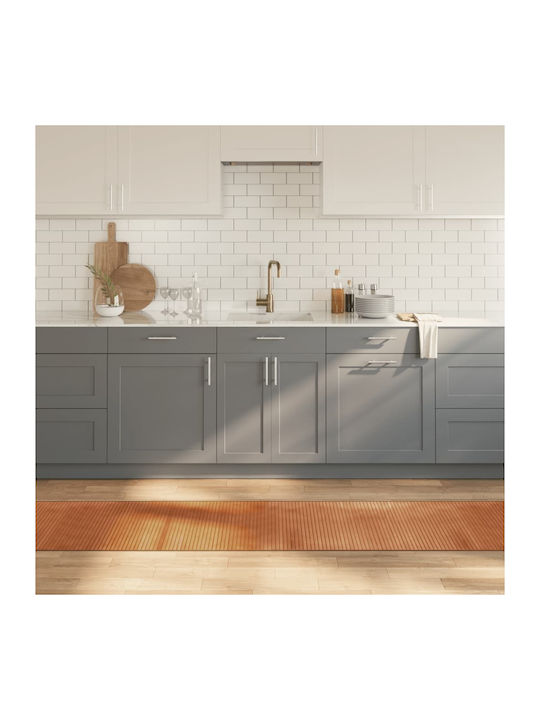 vidaXL Kitchen Mat Runner with Anti-slip Underlay Natural - 60x300εκ.