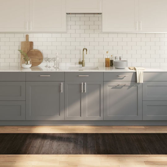 vidaXL Kitchen Mat Runner with Anti-slip Underlay Dark Brown 70x300εκ.