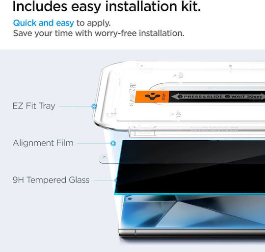 Spigen Glas.tr ez Fit Privatsphäre Gehärtetes Glas 2Stück (Galaxy S24 Ultra)