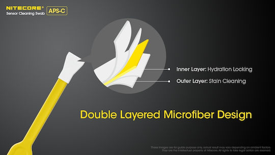 Nitecore Nc-ck16l Long Sensor Cleaning Swabs Aps-c 16mm Μάκτρο Καθαρισμού Αισθητήρα Ψηφιακών Φωτογραφικών Μηχανών Aps-c 10 Τεμάχια 6952506494712