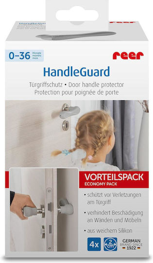 Reer Door Safety Lock made of Silicone in Gray Color 13εκ. 4pcs