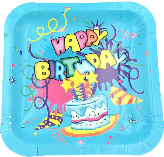 Happy Birthday Farfurie pentru Party 12buc