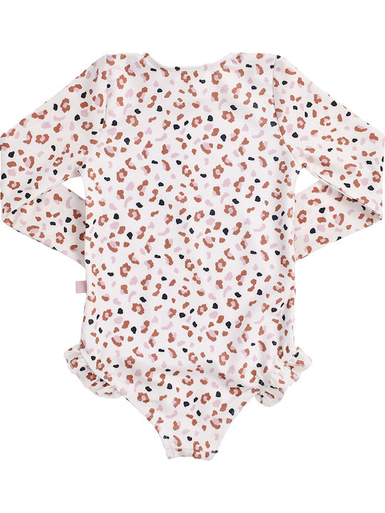 Swim Essentials Παιδικό Μαγιό Ολόσωμο Offwhite Kahki Leopard