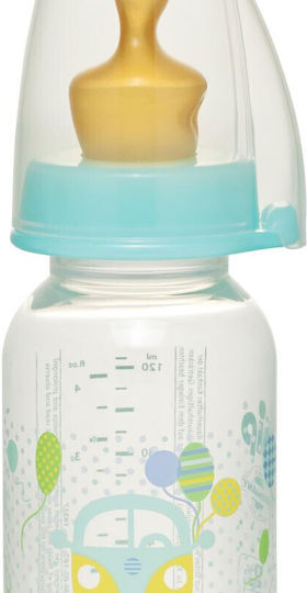 Nip Sticlă de Plastic pentru Bebelusi Family Anti-Colici cu Tetină din Cauciuc pentru 0-6 luni 125ml