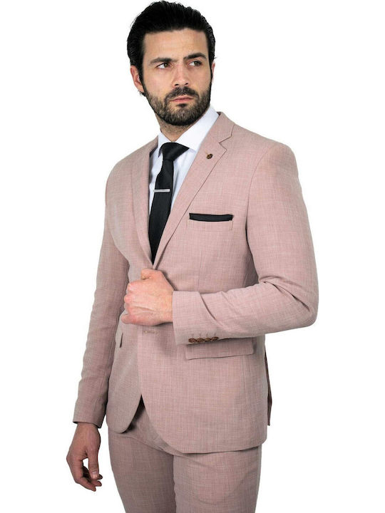 Ανδρικό Κοστούμι Mezzo Uomo 1-302/140-2284 Ροζ
