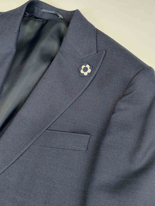 Men's Suit with Vest Blue