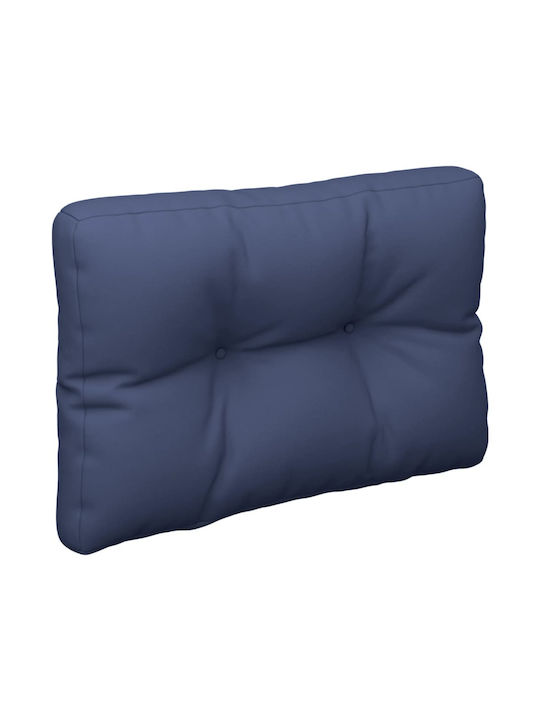 vidaXL Waterproof Bench Cushion for Palette with Backrest Navy Blue 2pcs 50x50cm