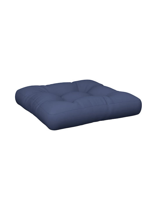 vidaXL Waterproof Bench Cushion for Palette with Backrest Navy Blue 2pcs 50x50cm