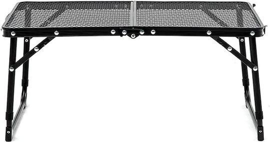 eBest Table Aluminum for Camping Foldable 70x40x38cm Black