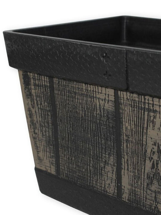 Planter Plastic Brown 46x15x17cm.