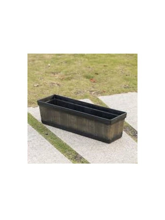 Planter Plastic Brown 46x15x17cm.