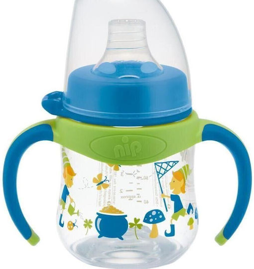 Nip Cana de antrenament pentru bebeluși Silicon cu mânere Transparent pentru 6m+m+ 150ml