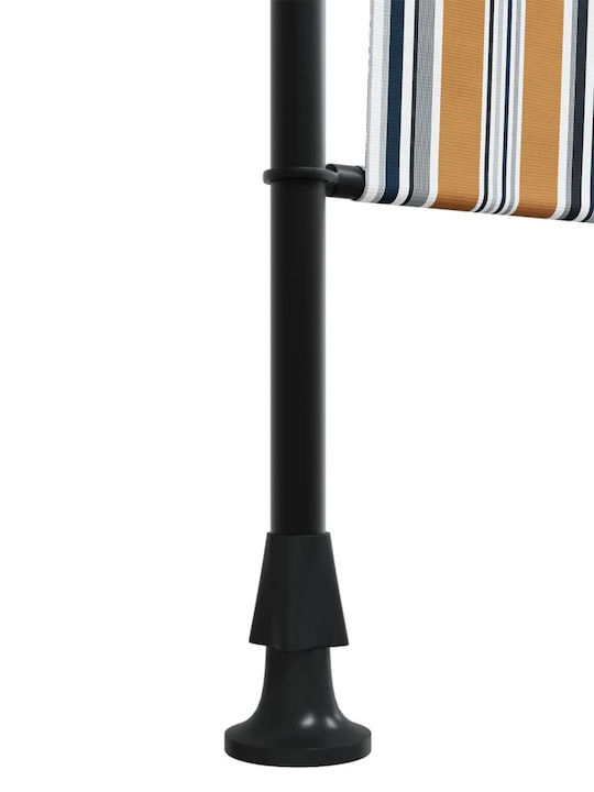 vidaXL Terrace Sideway Sunshade Roller with LED Light Yellow 1.2x2.7cm