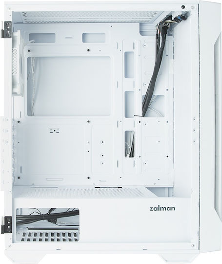 Zalman i3 Neo TG Gaming Midi Tower Κουτί Υπολογιστή με Πλαϊνό Παράθυρο και RGB Φωτισμό Λευκό