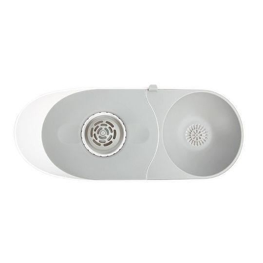All For Paws Bowl with Container Water for Dog & Cat with Base 2.8lt in White Color