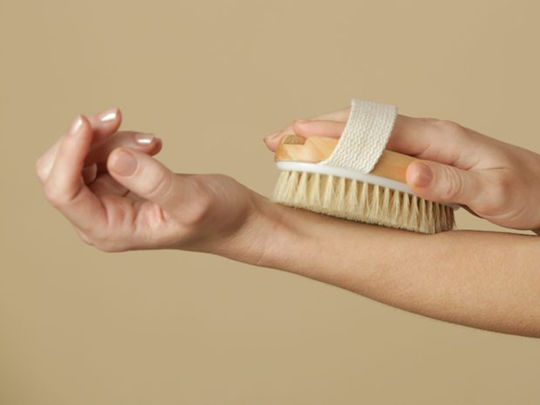 Bürste Peeling Holz Beige 1Stück