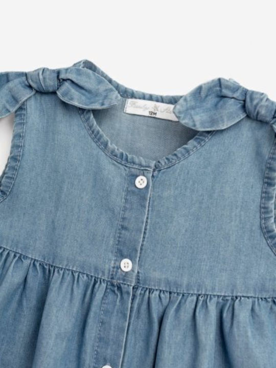 Funky Mädchen Kleid Denim Blue