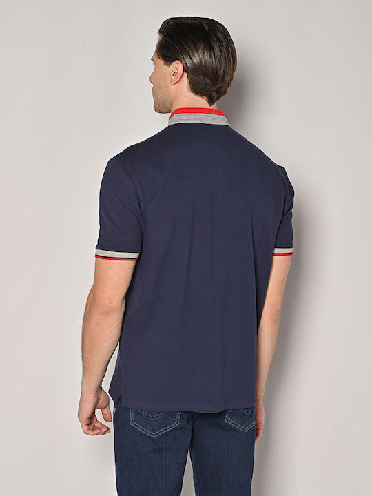 Kurzarm Herrenbluse Marineblau