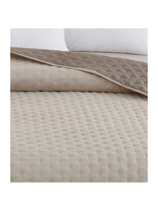 Melinen Renzo Coverlet Single Microfiber Ecru / Grey 160x240cm