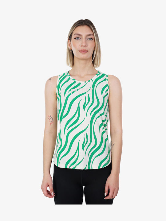 Freddy Women's Blouse Sleeveless Animal Print Green