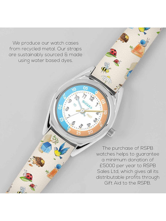 Tikkers Kids Analog Watch with Leather Strap Multicolour