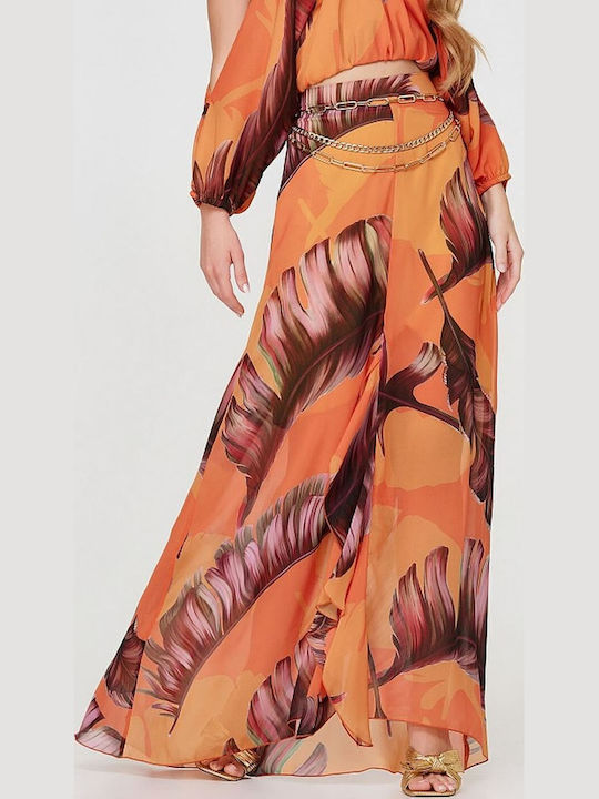 Set mit Maxi Rock Orange
