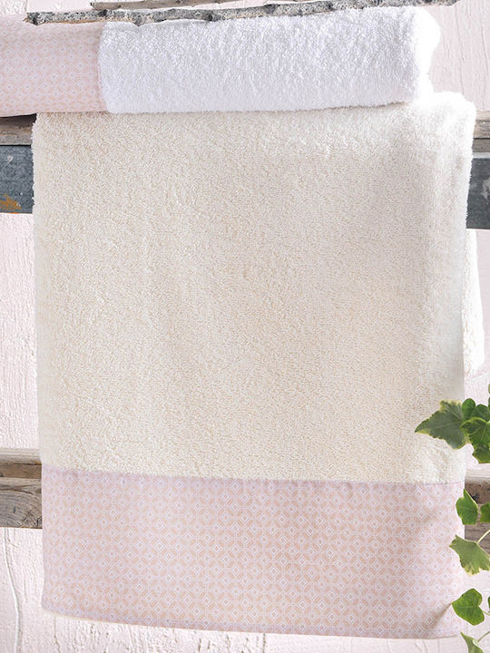 Rythmos Bath Towel Set 3pcs Sinclair Ecru-pink Weight 500gr/m²