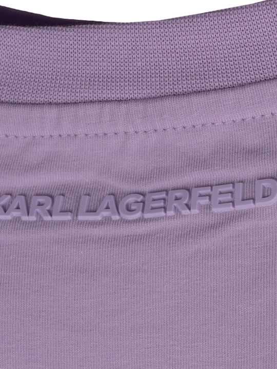 Karl Lagerfeld Herren T-Shirt Kurzarm Lila