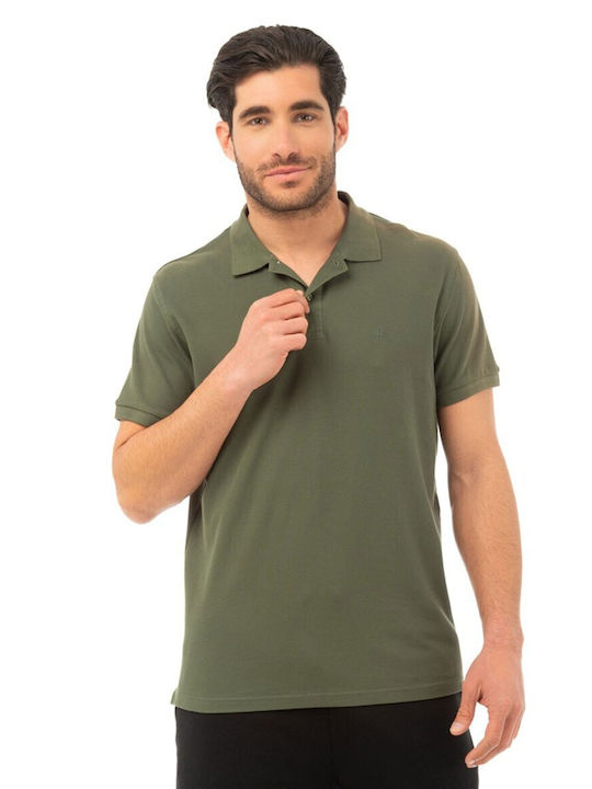 Be:Nation Ανδρική Μπλούζα Κοντομάνικη Polo Khaki