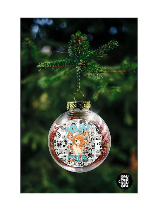 Nami One Piece Weihnachtsbaum-Anhänger Transparent mit rotem Füllstoff 8cm