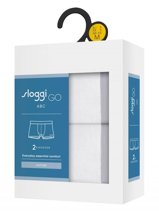 Go Abc Men's Boxers White 2Pack