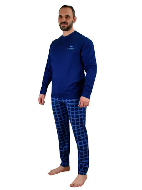 Il Granchio Men's Summer Pajamas Set Blue