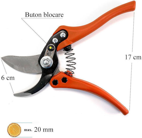 Strend Pro Ψαλίδι Κλαδέματος Τύπου Αμόνι Μήκους 23cm με Μέγιστη Διάμετρο Κοπής 60mm
